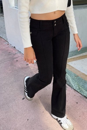 Black Brandy Melville Agatha Pants | USA 76480-FXPW