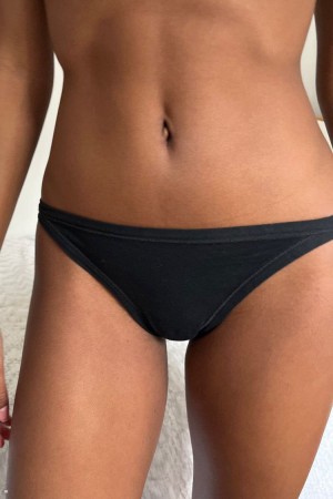 Black Brandy Melville Basic Underwear | USA 98367-MFTW