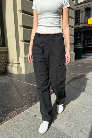 Black Brandy Melville Jemma Cargo Pants | USA 85143-GQRH