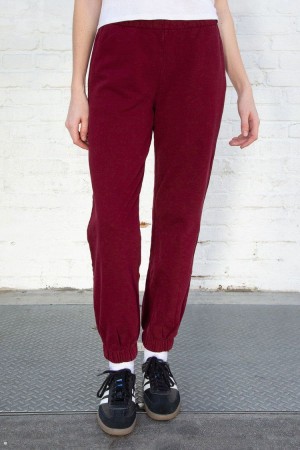 Burgundy Brandy Melville Rosa Sweatpants | USA 91548-GPNW