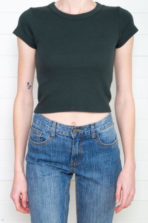 Dark Green Brandy Melville Ashlyn Tops | USA 50963-ILPF