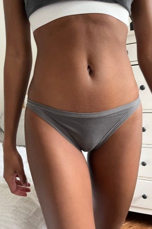 Dark Grey Brandy Melville Basic Underwear | USA 18756-BXQF