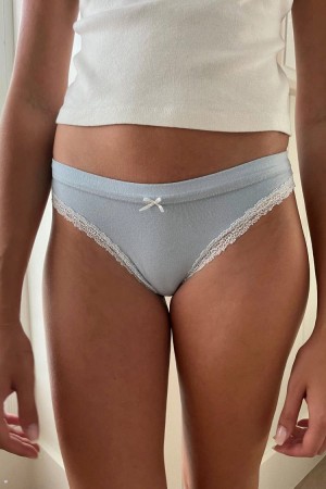 Light Blue Brandy Melville Cotton Underwear | USA 45986-CUOH