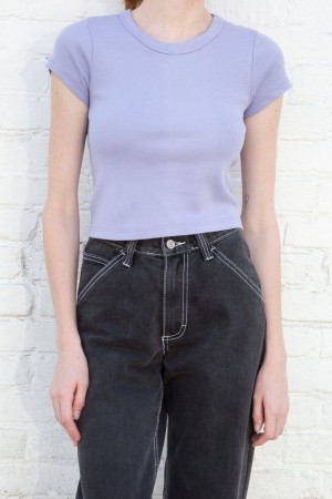 Purple Brandy Melville Ashlyn Tops | USA 90721-DBVZ