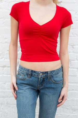 Red Brandy Melville Gina Tops | USA 13850-MXCU