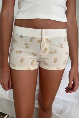 White Brandy Melville Boy Short Cherub Underwear | USA 94310-KMOV