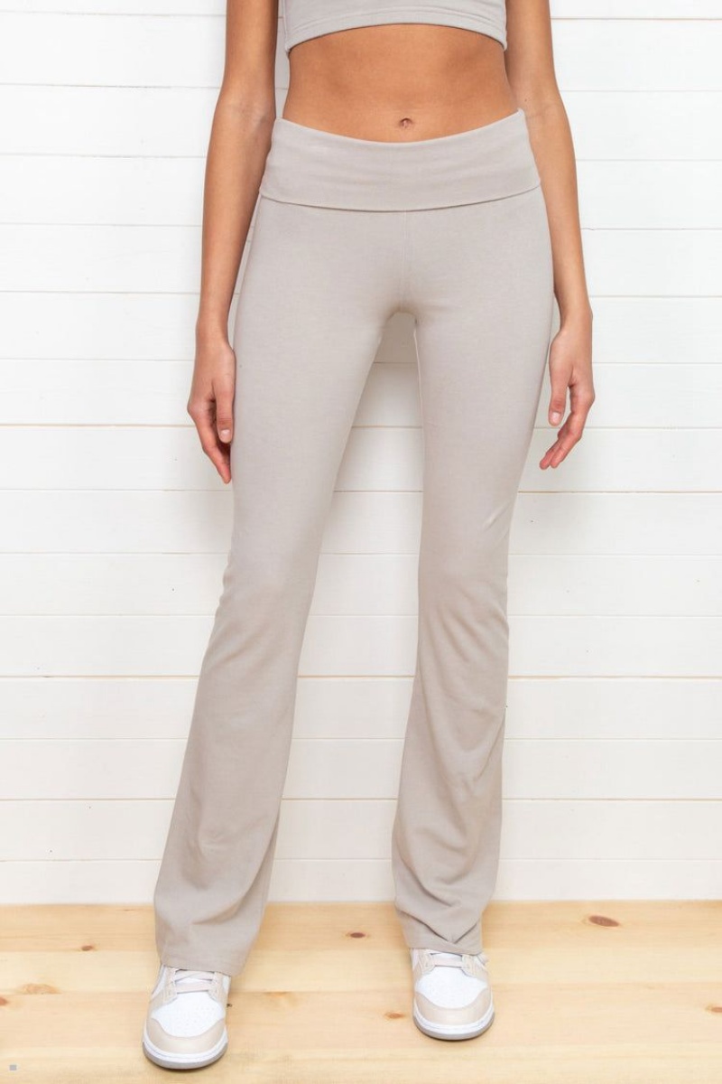 Beige Brandy Melville Priscilla Pants | USA 62814-MPWK