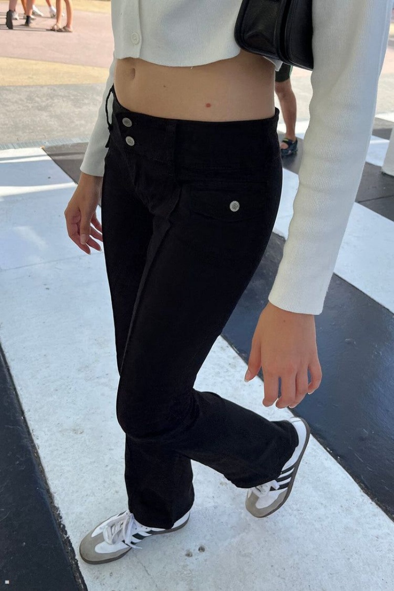 Black Brandy Melville Agatha Pants | USA 76480-FXPW