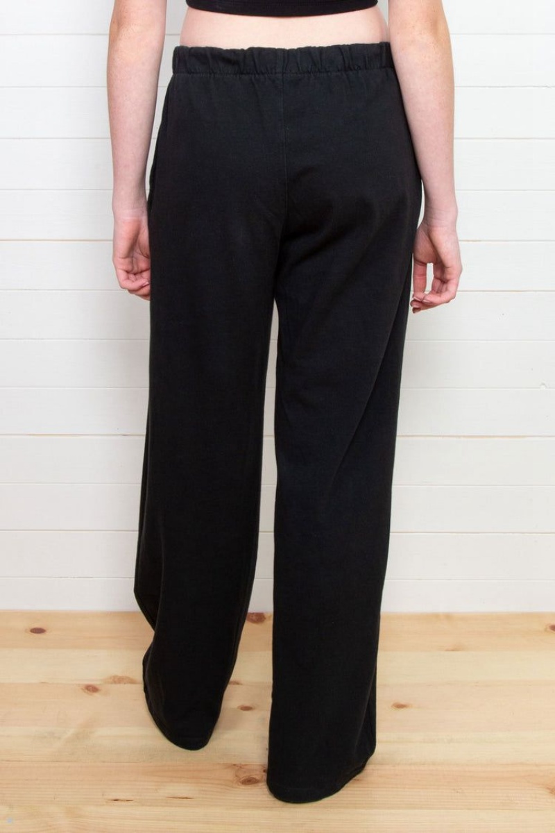 Black Brandy Melville Anastasia Sweatpants | USA 73890-KCHW