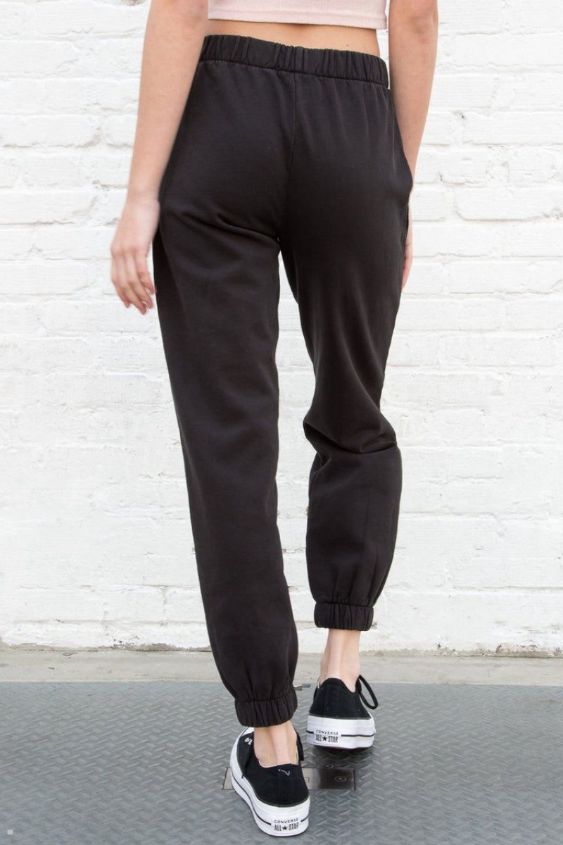 Black Brandy Melville Rosa Sweatpants | USA 65178-GLVX