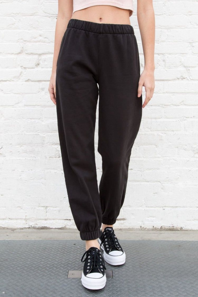 Black Brandy Melville Rosa Sweatpants | USA 65178-GLVX