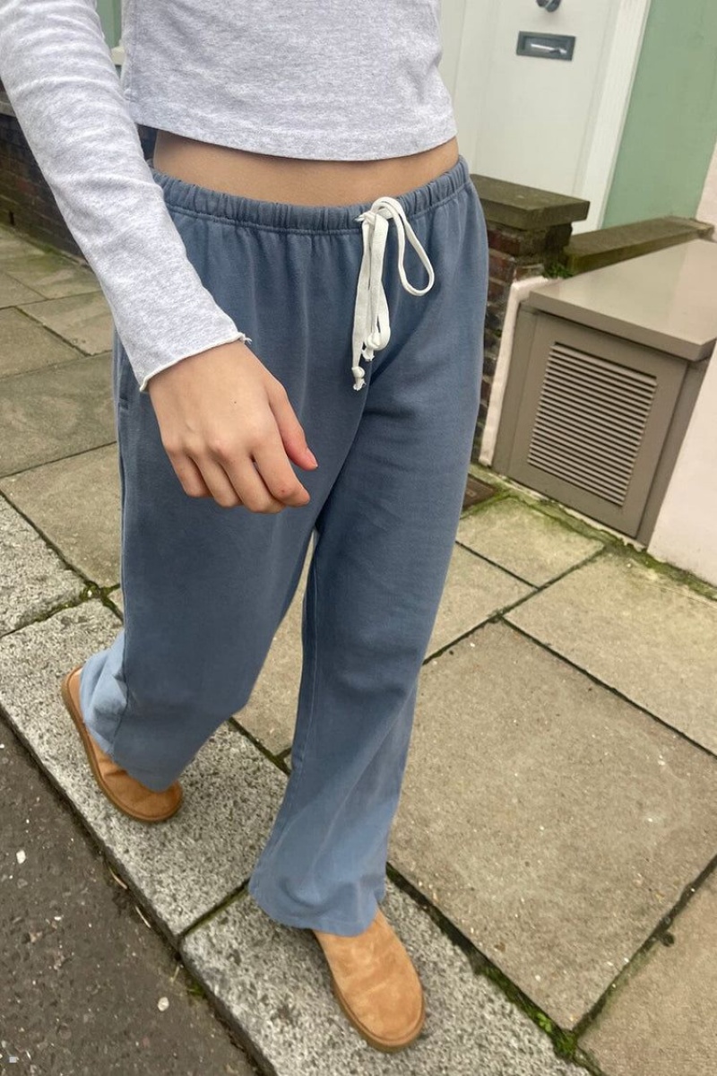 Blue Brandy Melville Autumn Tie Sweatpants | USA 58679-QDVY