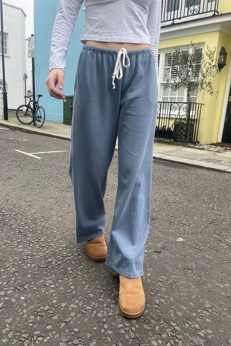 Blue Brandy Melville Autumn Tie Sweatpants | USA 58679-QDVY