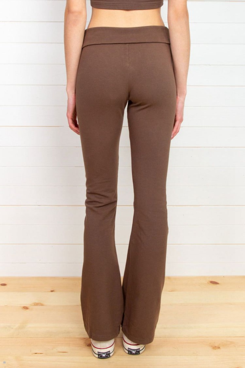 Brown Brandy Melville Priscilla Pants | USA 07256-EVBQ