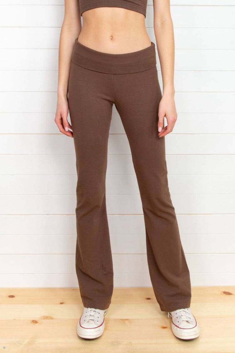 Brown Brandy Melville Priscilla Pants | USA 07256-EVBQ