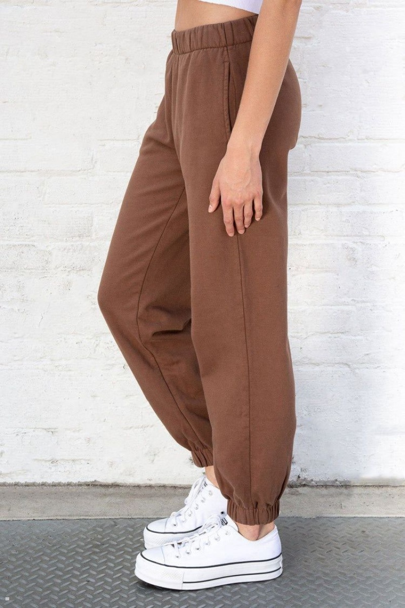 Brown Brandy Melville Rosa Sweatpants | USA 96371-QCXV