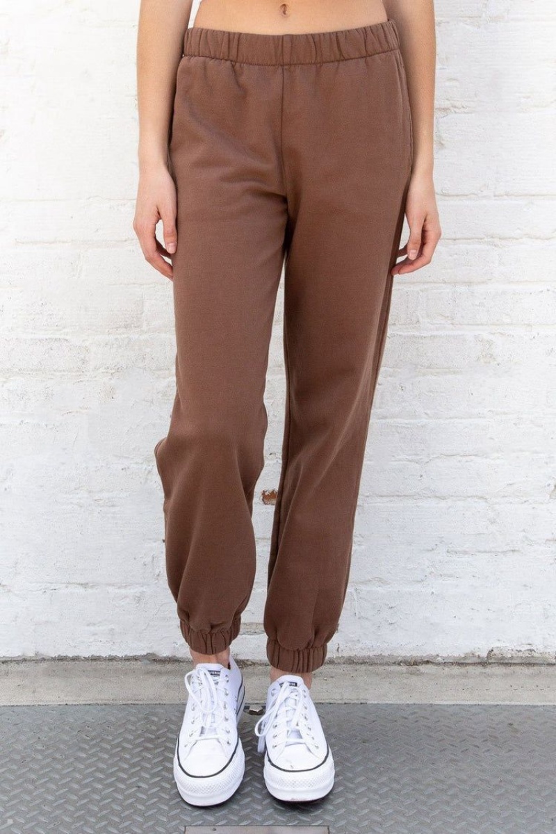 Brown Brandy Melville Rosa Sweatpants | USA 96371-QCXV