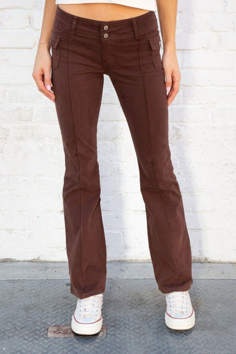 Chocolate Brandy Melville Agatha Pants | USA 53219-GQSM