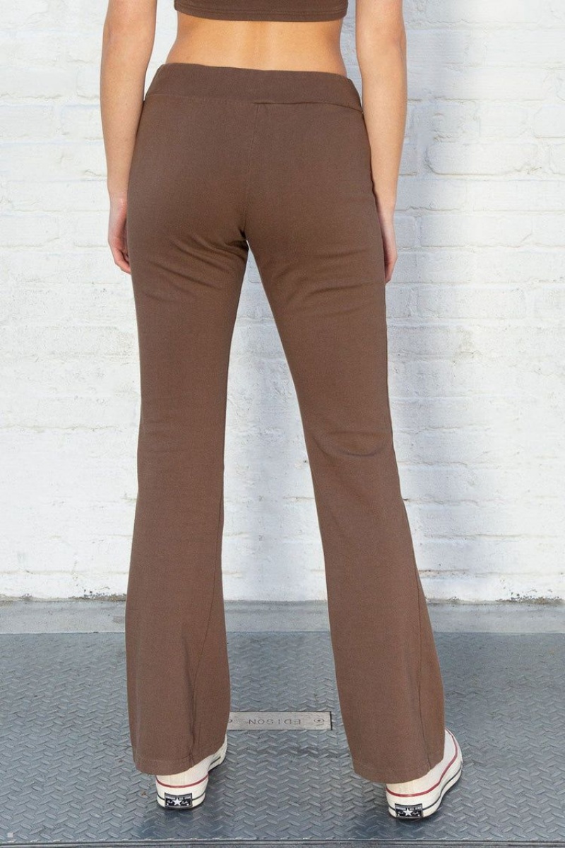 Chocolate Brandy Melville Hillary Yoga Pants | USA 89304-QNED