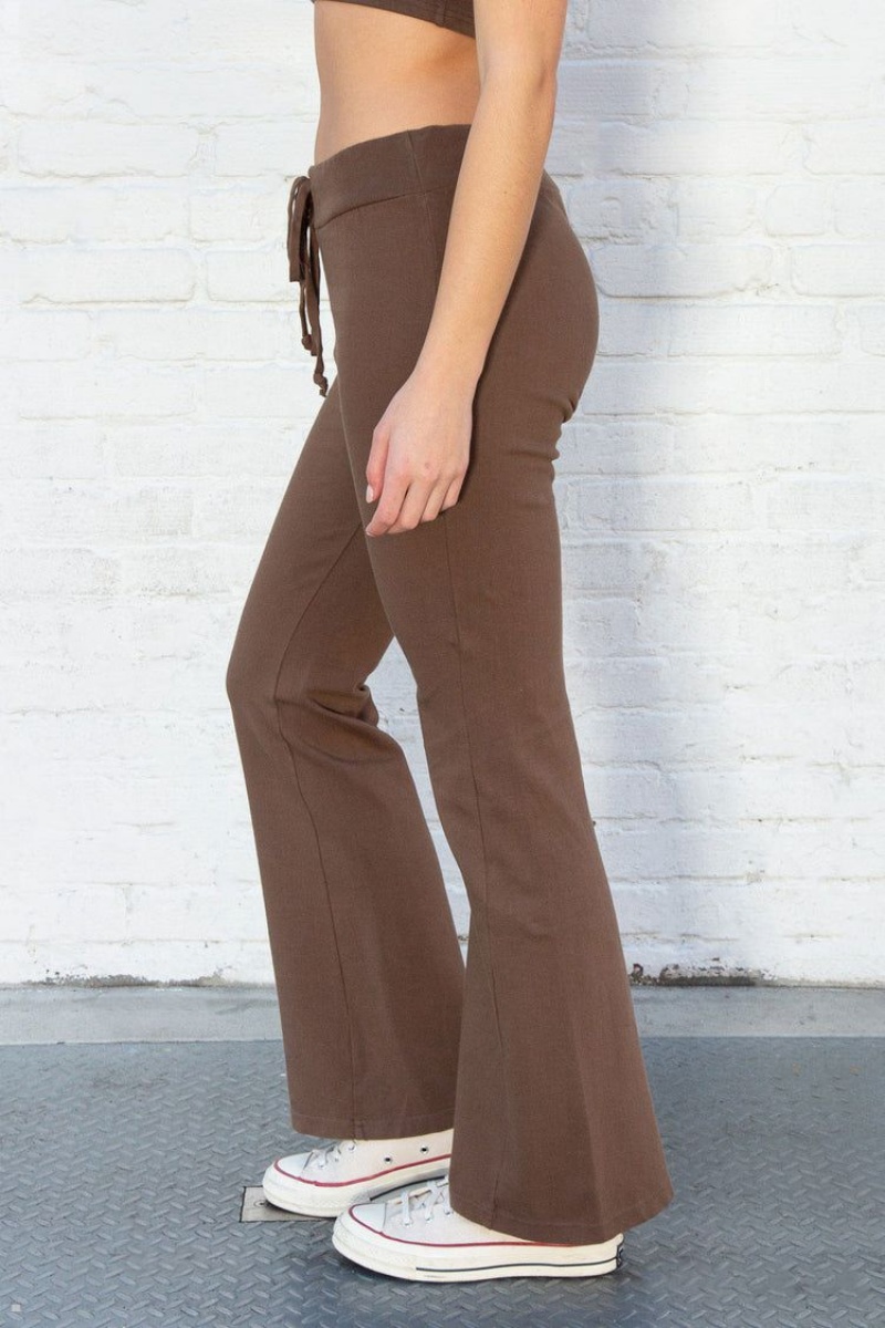 Chocolate Brandy Melville Hillary Yoga Pants | USA 89304-QNED