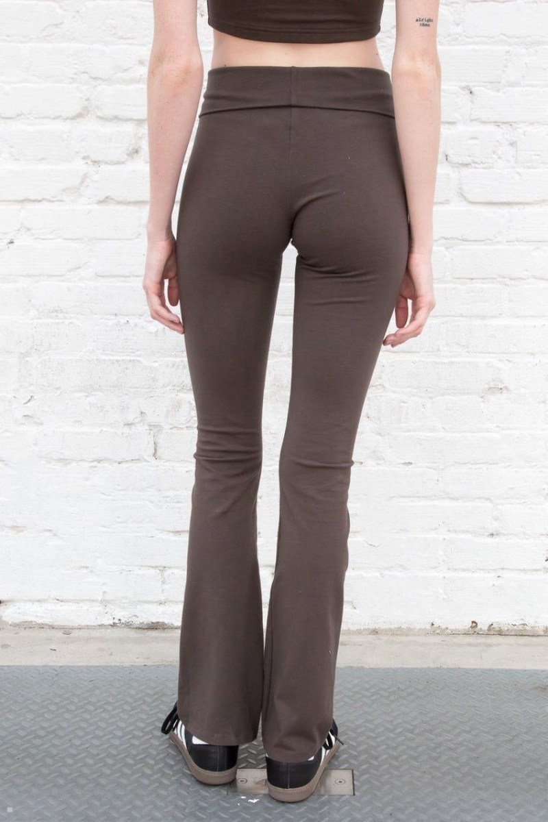 Dark Brown Brandy Melville Priscilla Pants | USA 49751-WXOF