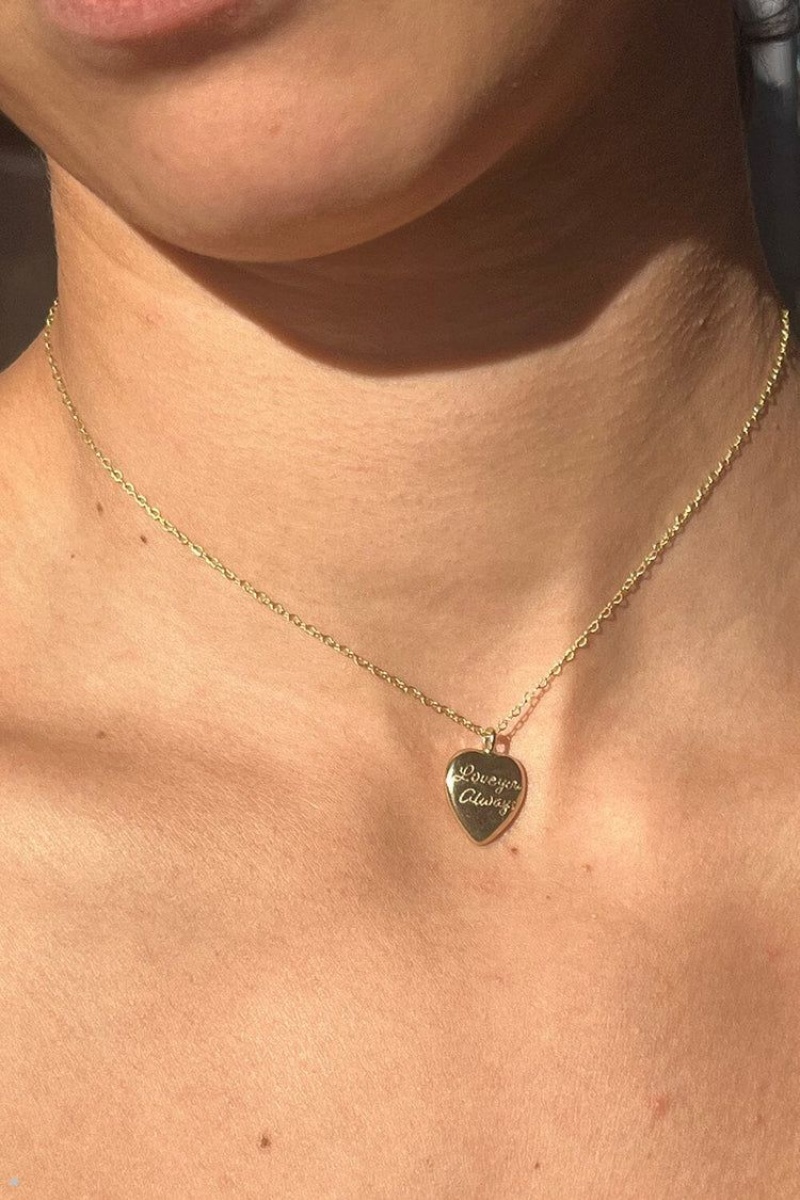 Gold Brandy Melville Love You Always Necklace | USA 61240-JEBI