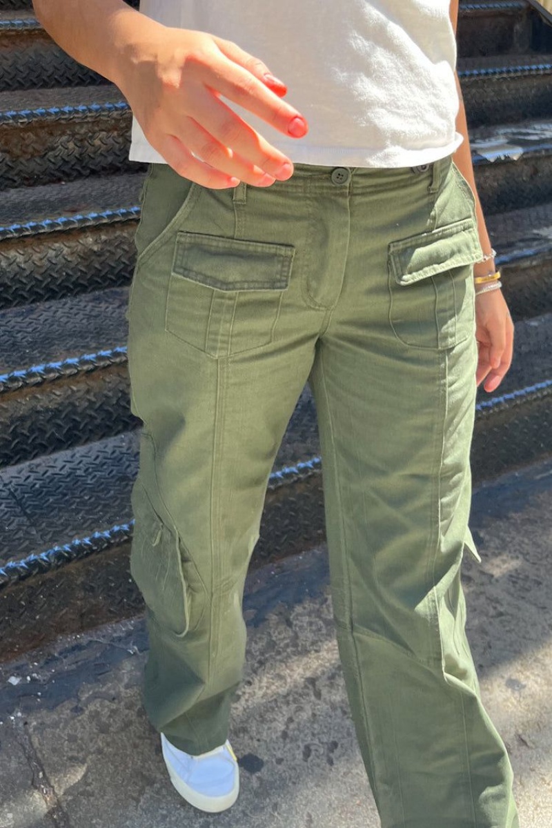 Green Brandy Melville Kim Cargo Pants | USA 60978-QLTZ