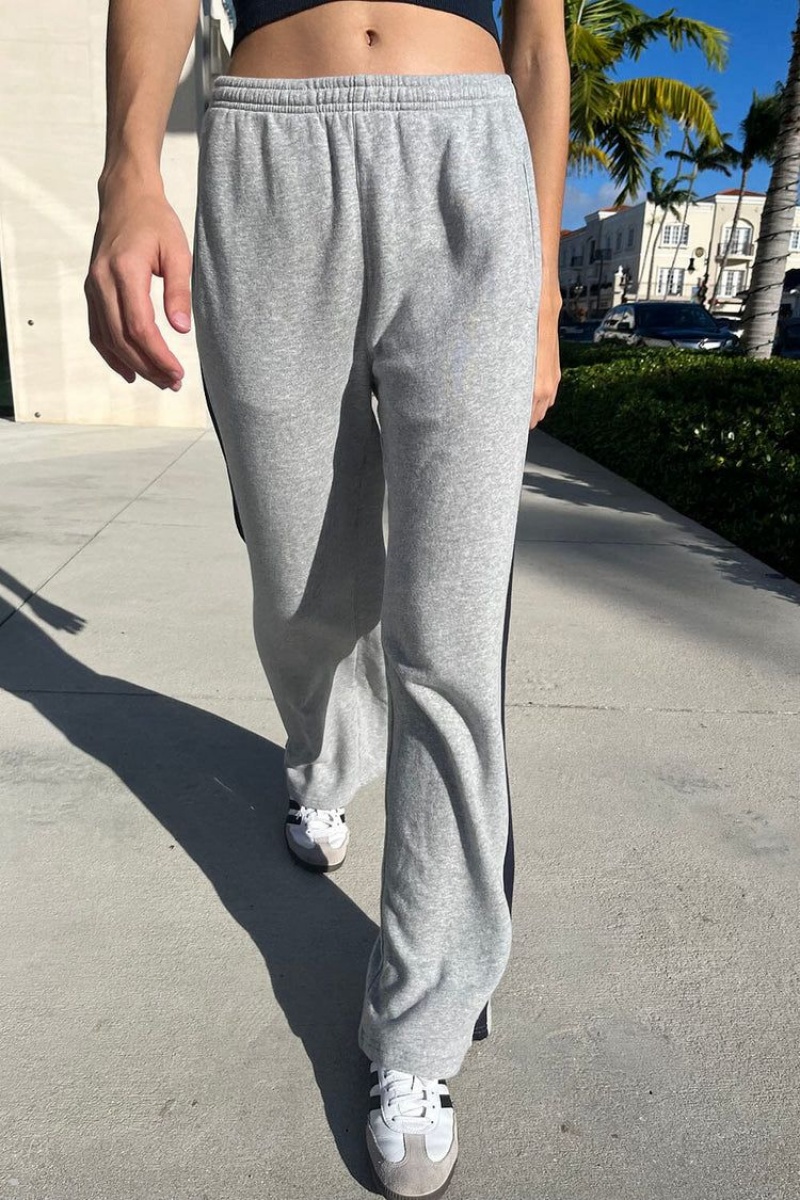 Grey Brandy Melville Anastasia Stripe Sweatpants | USA 50138-WPTF