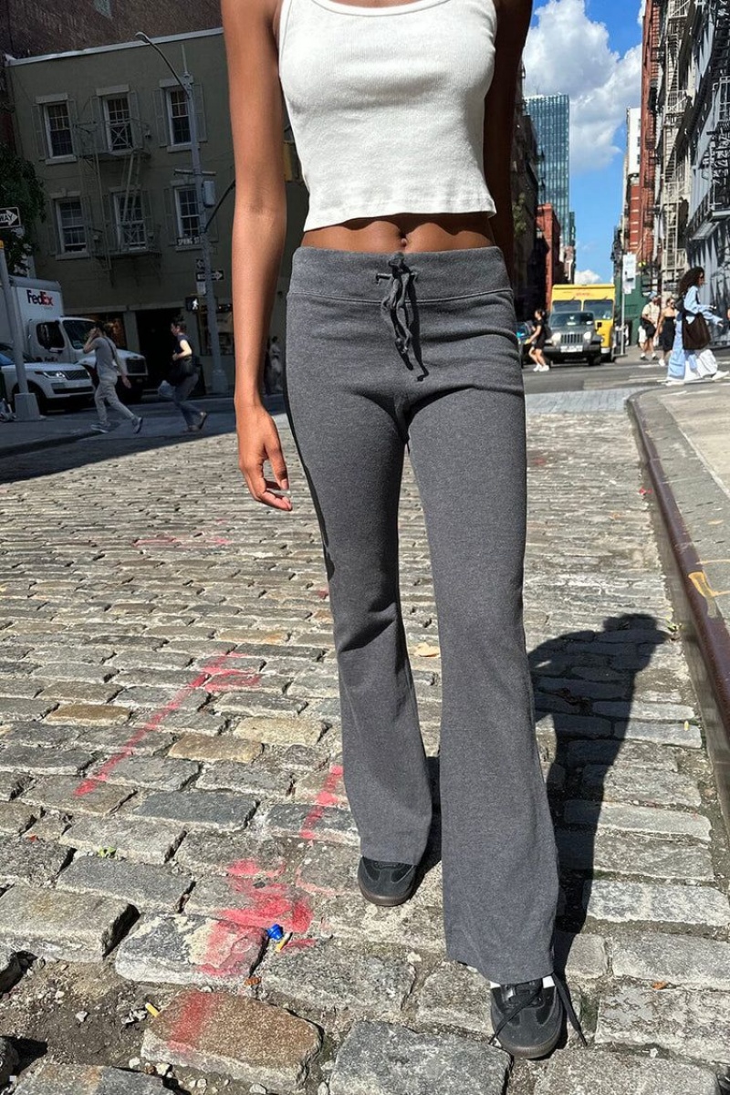 Grey Brandy Melville Hillary Yoga Pants | USA 43657-XAOK