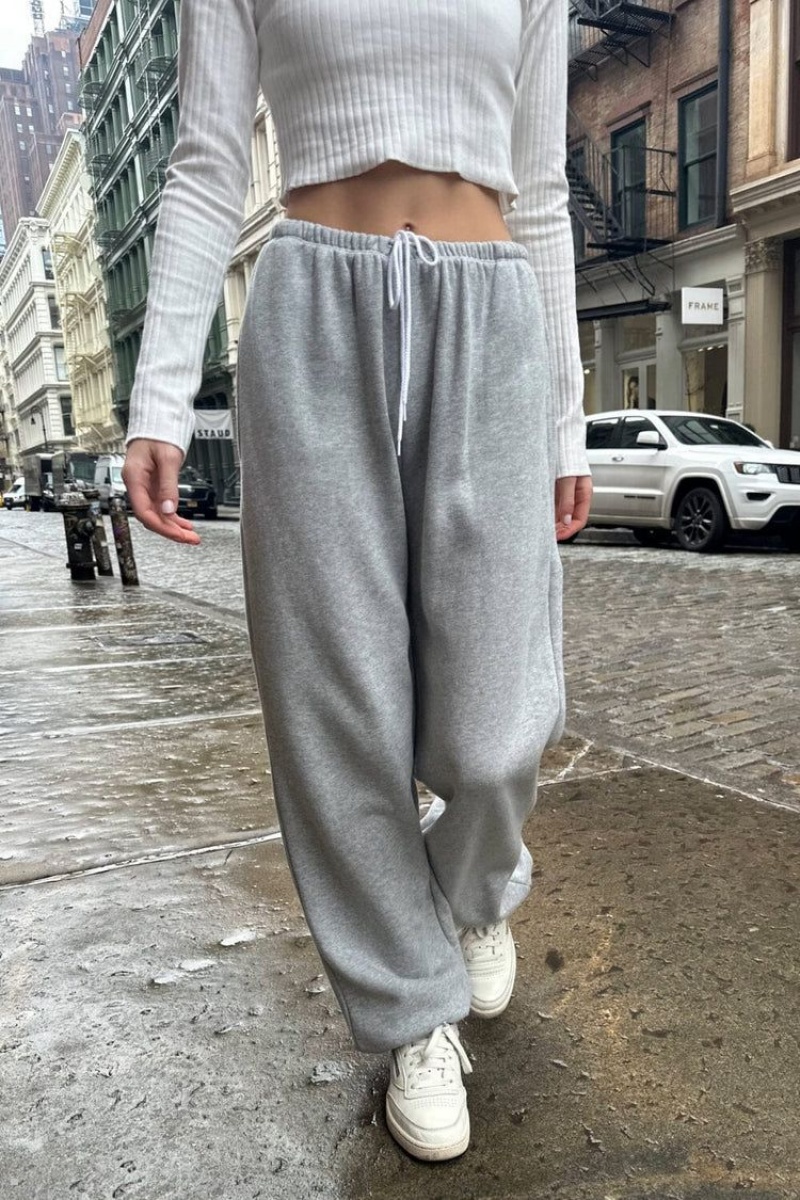 Grey Brandy Melville Rosa Tie Sweatpants | USA 71358-EWNC