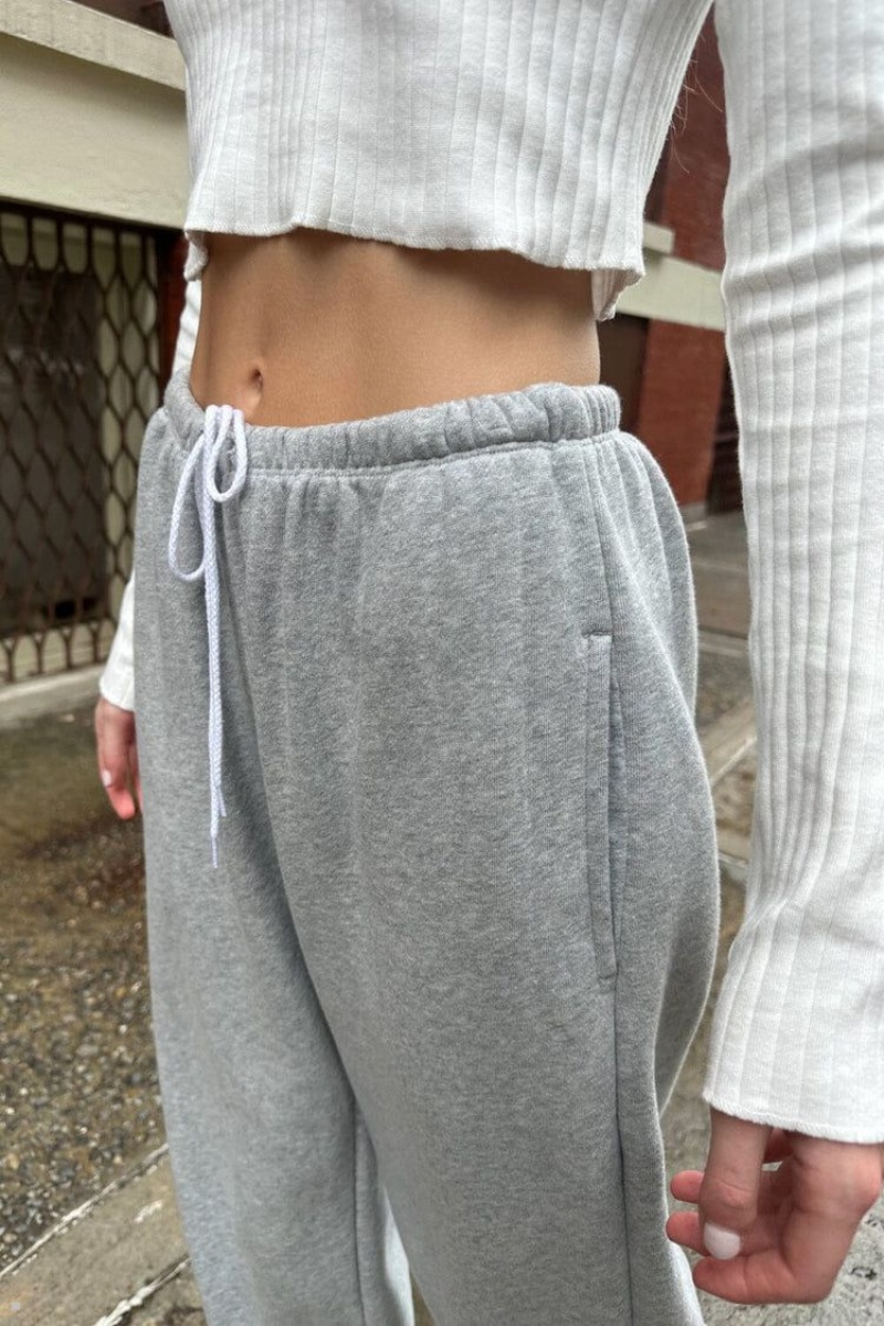 Grey Brandy Melville Rosa Tie Sweatpants | USA 71358-EWNC