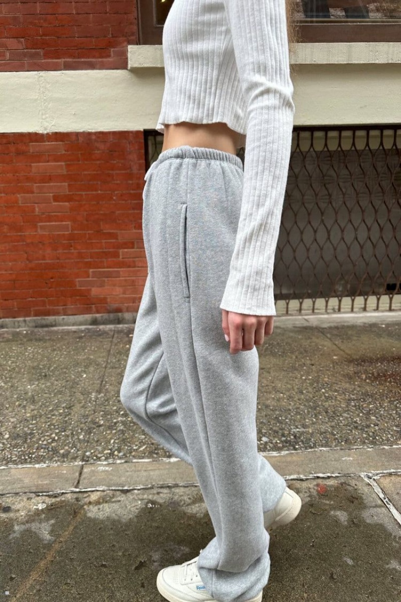 Grey Brandy Melville Rosa Tie Sweatpants | USA 71358-EWNC