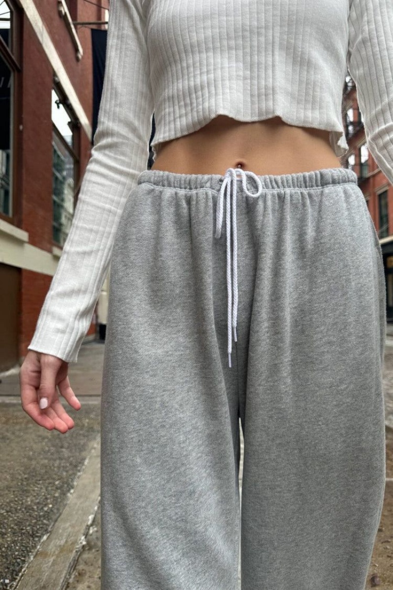 Grey Brandy Melville Rosa Tie Sweatpants | USA 71358-EWNC