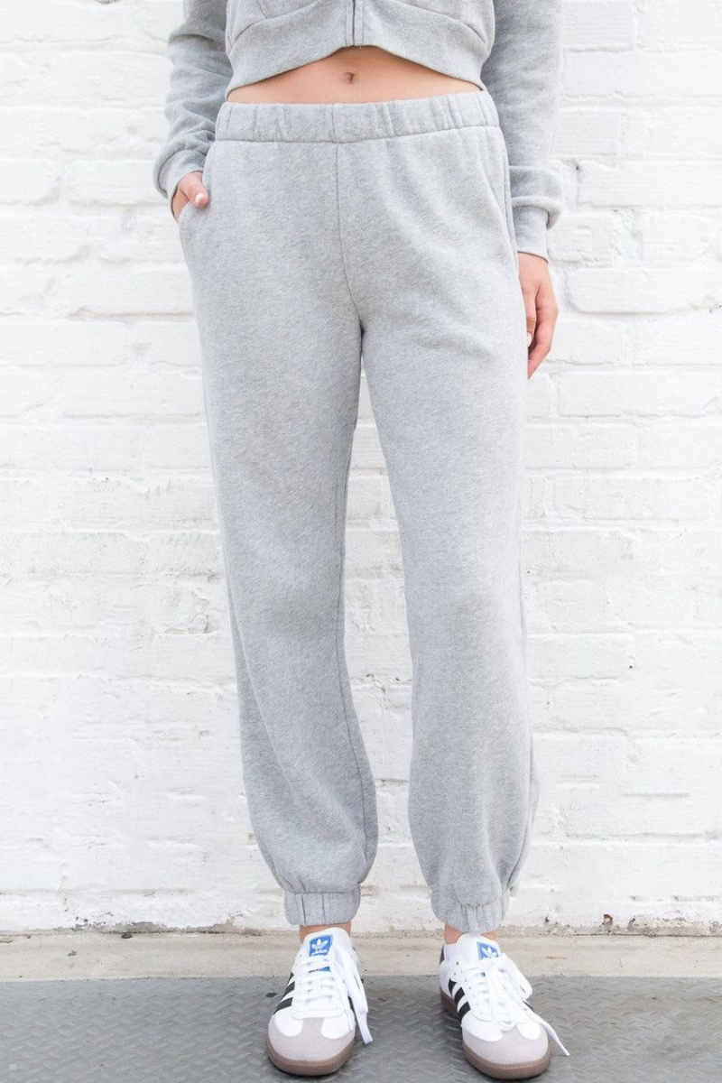 Light Grey Brandy Melville Rosa Sweatpants | USA 72369-TYRH