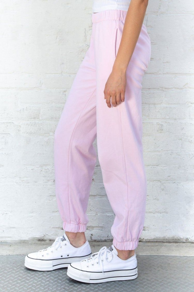 Light Pink Brandy Melville Rosa Sweatpants | USA 79314-ZYFX