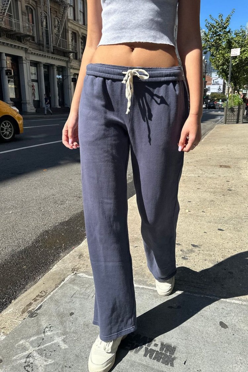 Navy Brandy Melville Anastasia Tie Sweatpants | USA 32504-QYBX