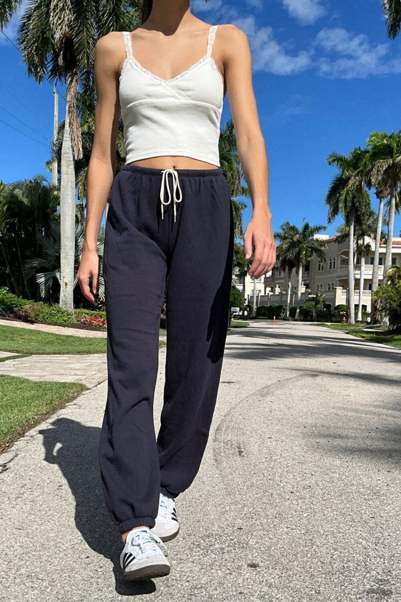 Navy Brandy Melville Rosa Tie Sweatpants | USA 83042-KYLO