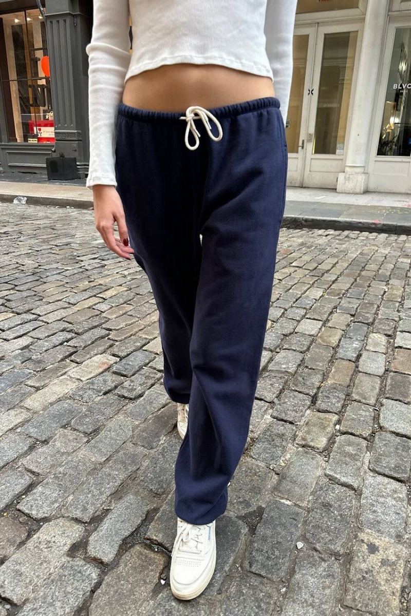 Navy Brandy Melville Rosa Tie Sweatpants | USA 37086-BVLP