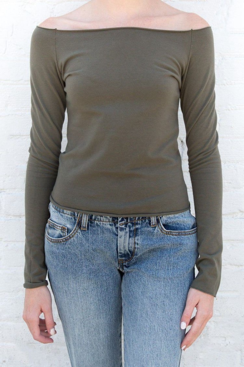 Olive Brandy Melville Bonnie Tops | USA 12536-ZDCF