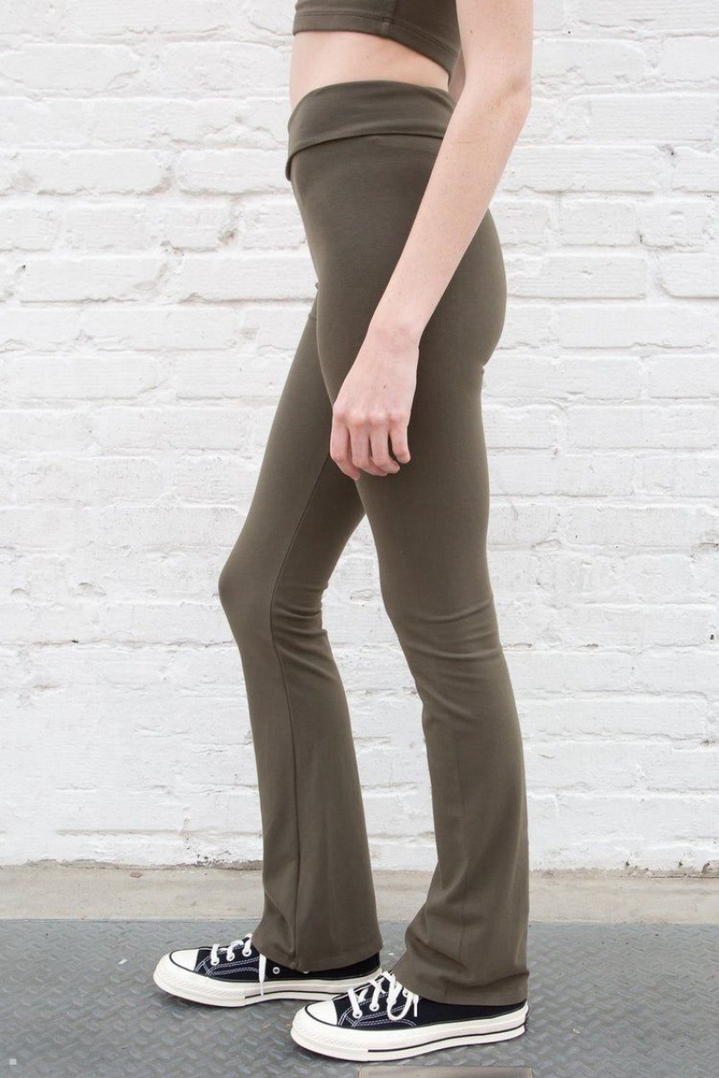 Olive Brandy Melville Priscilla Pants | USA 76830-HDPW