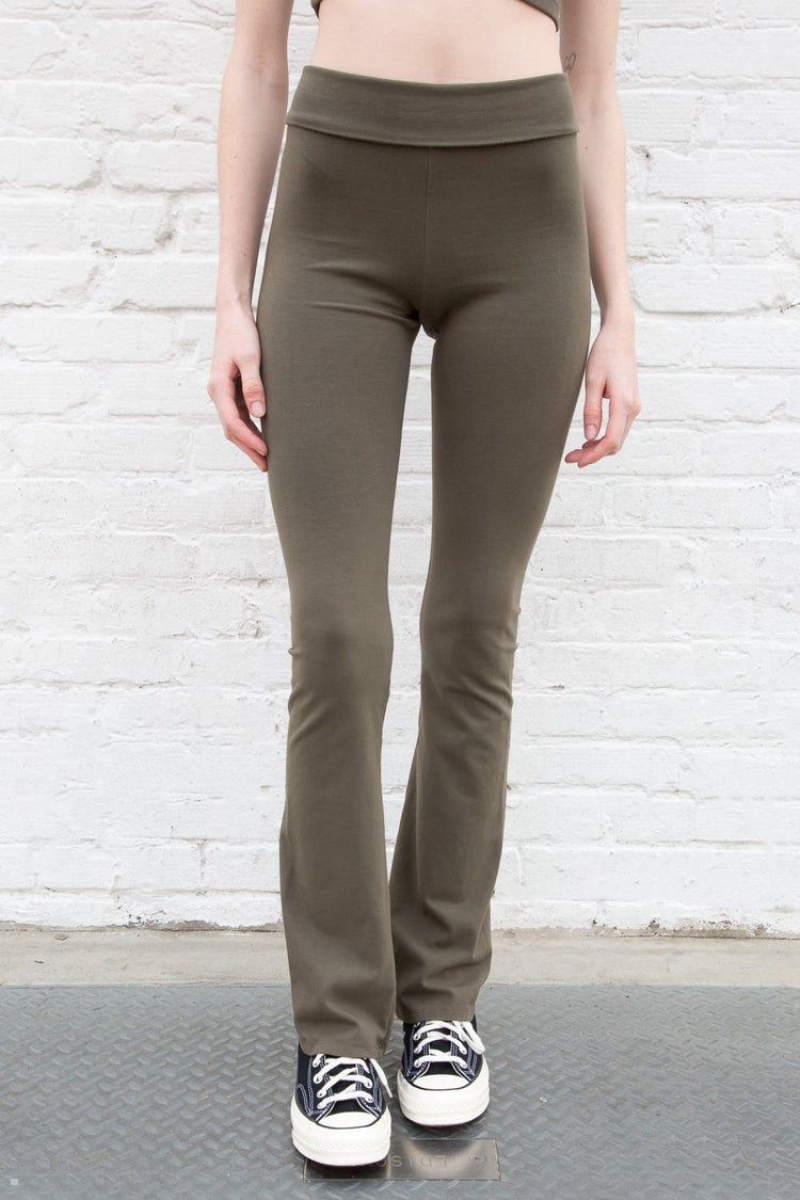 Olive Brandy Melville Priscilla Pants | USA 76830-HDPW