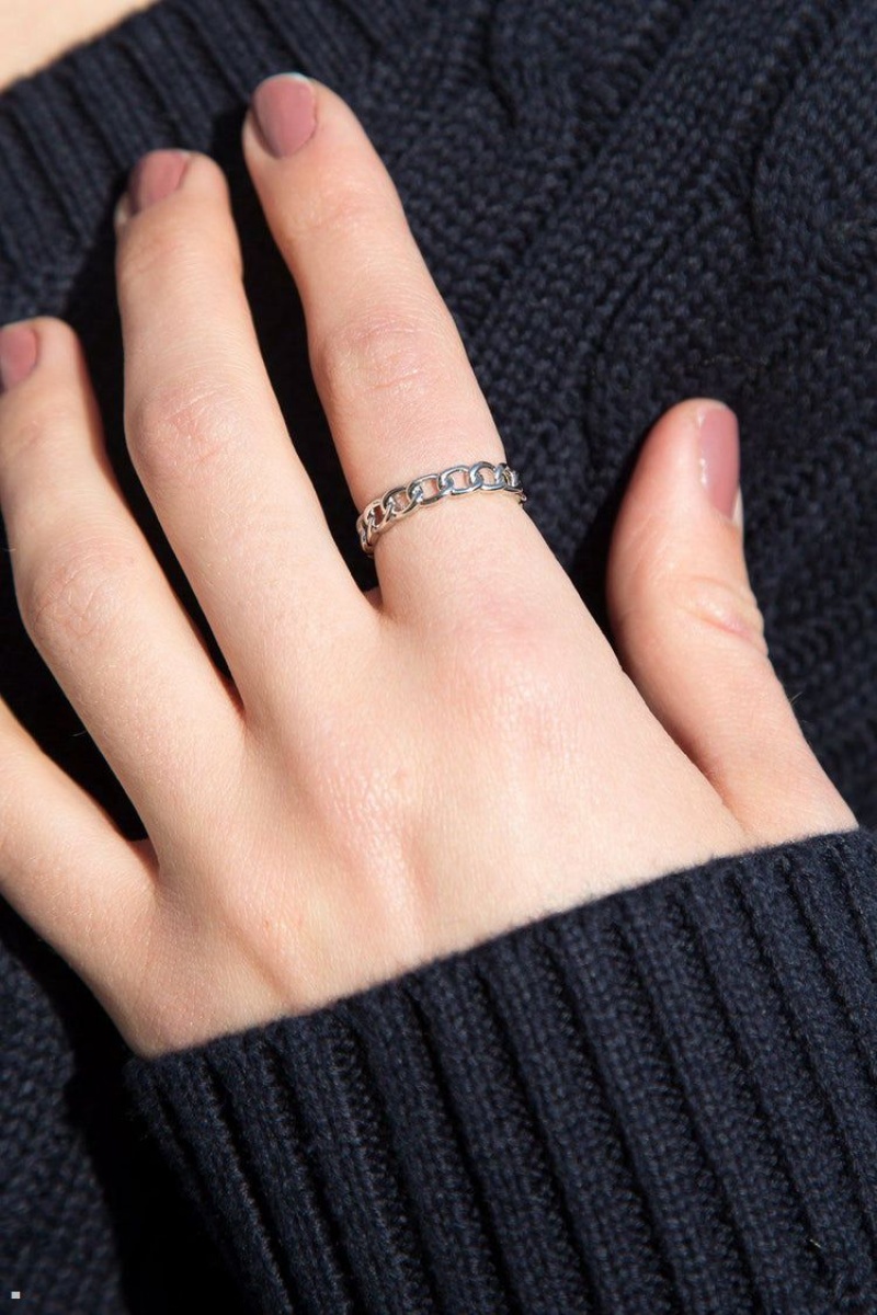 Silver Brandy Melville Chain Rings | USA 04531-QPBC