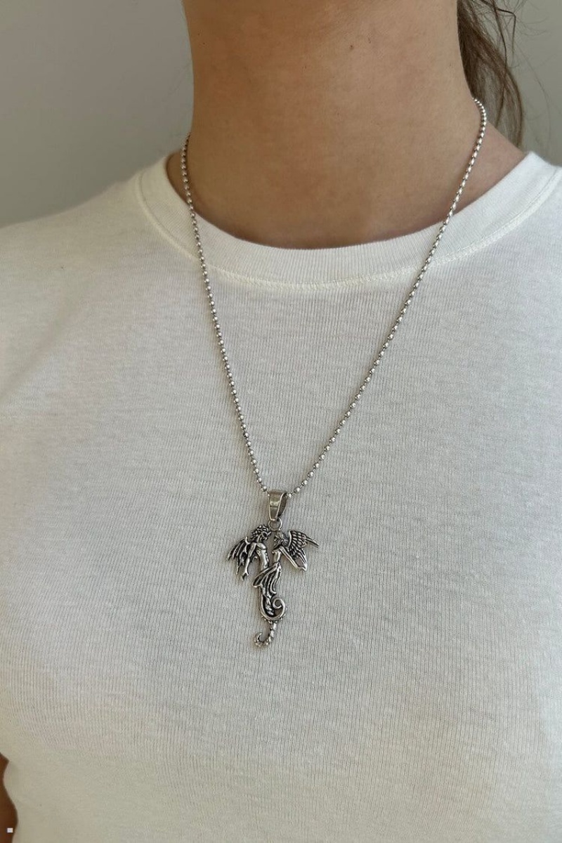 Silver Brandy Melville Siren Necklace | USA 43802-GBIT