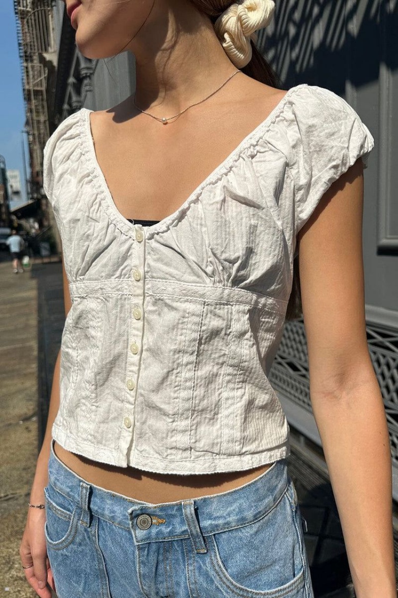 White Brandy Melville Molly Tops | USA 76325-DRSY