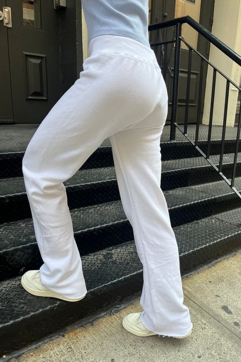 White Brandy Melville Rainey Sweatpants | USA 43197-JVCR